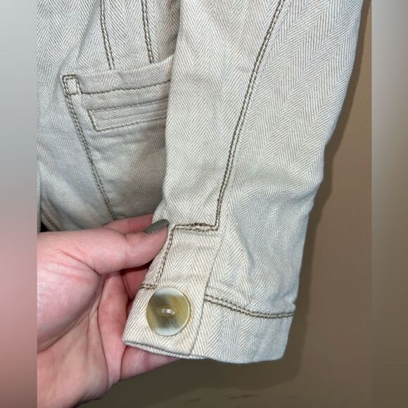 J. Jill Women’s Size 6P Linen Blend Classic Button Up Blazer - Picture 4 of 6